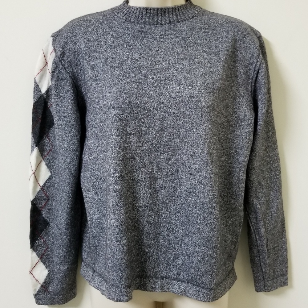 Argyle Gray Wool Sweaters by VICTOR EMMANUEL